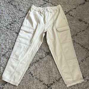 PacSun Women's Cream Cargo Jeans